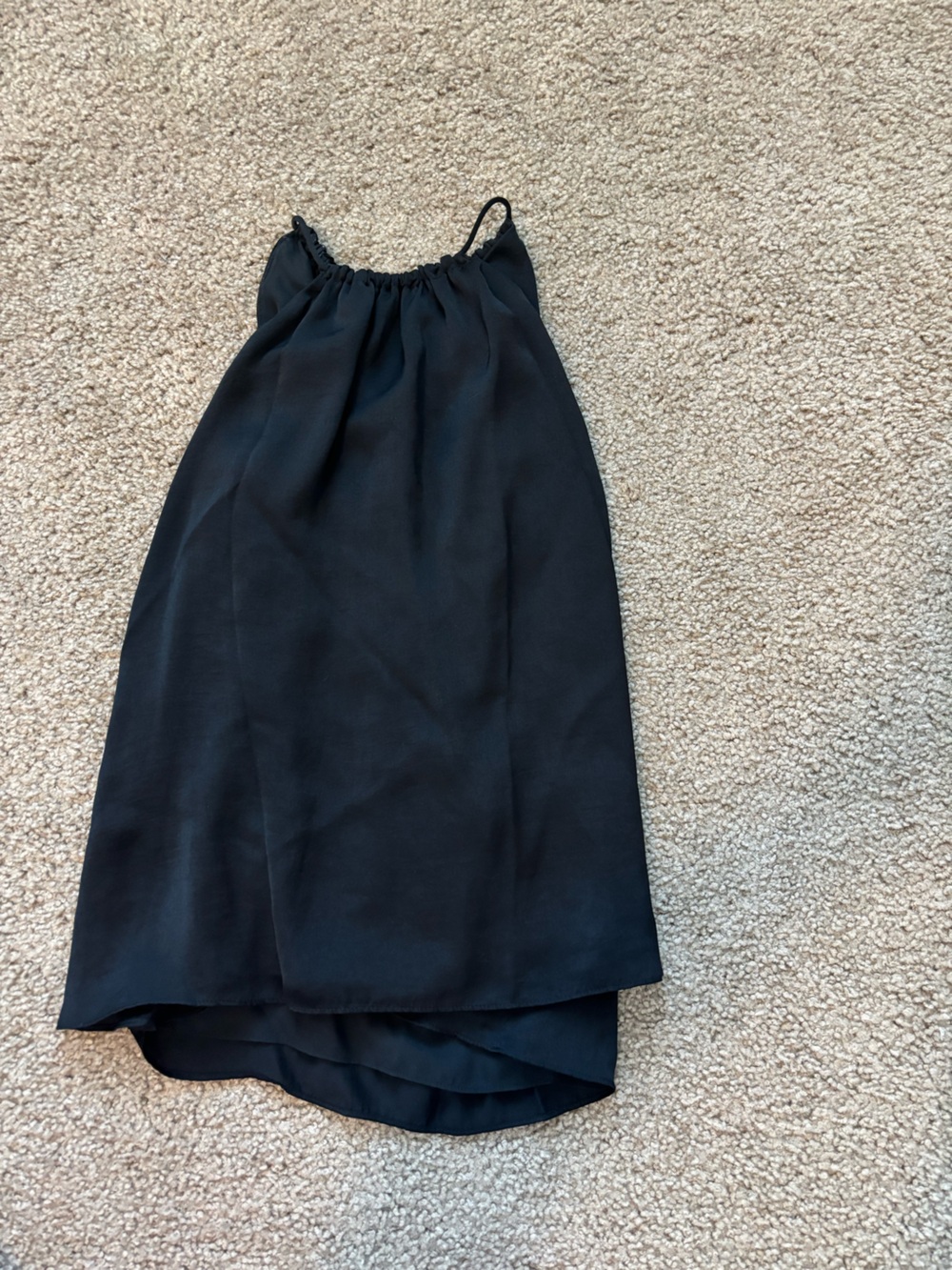Black Flowy Top with Tie Back